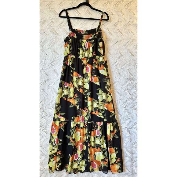 Lane Bryant Sleeveless Long Maxi Dress Womens Sz 14/16‎ Citrus Resort Vacation - Picture 5 of 10